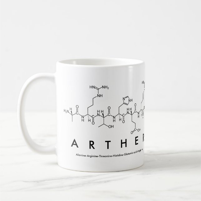 Caneca De Café Arther peptide name mug (Esquerda)