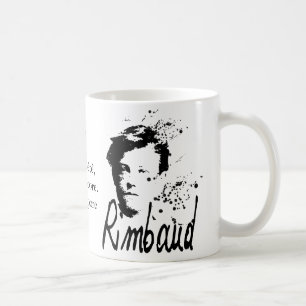 Caneca De Café Arthur Rimbaud Bonne Pensée du Matin Poema
