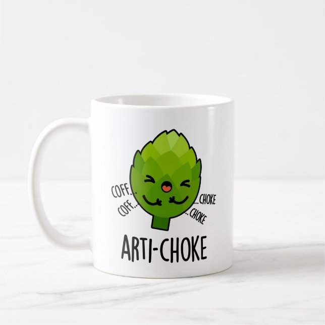 Caneca De Café "Artichoke" Encantada "Funny Veggie Artichoke Pun" (Esquerda)