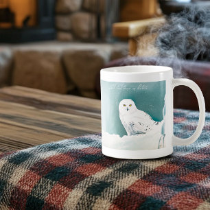 Caneca De Café Artico Teal Snowy Owl