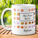 Caneca De Café Artista de Aquarela Personalizado Ferrugem Não Pin<br><div class="desc">Esta caneca é decorada com um padrão de aquarela de amostras coloridas em terracota e ferrugem. As palavras Não Pintar Água são acrescentadas e uma versão de Paint Water também está na minha loja. Perfeito para um artista ou alguém que gosta de pintar. Personalize com seu nome ou monograma. À...</div>