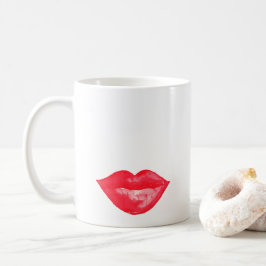 Caneca De Café Artista de Ativação de Lábios de Água Vermelha