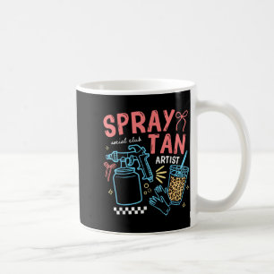 Caneca De Café Artista de Bronzeamento por Spray Tech Retro Salão