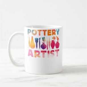 Caneca De Café Artista de Cerâmica Pottery Artista de Aquarela