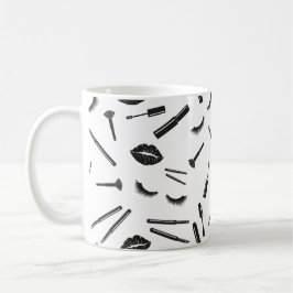 Caneca De Café Artista de maquilhagem, rímel, lábios, batom, pest