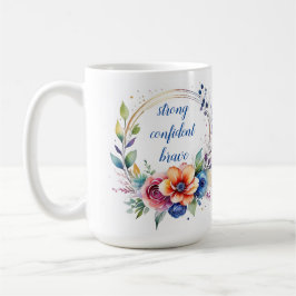 Caneca De Café Artistic Ceramic Floral Inspirational Mug