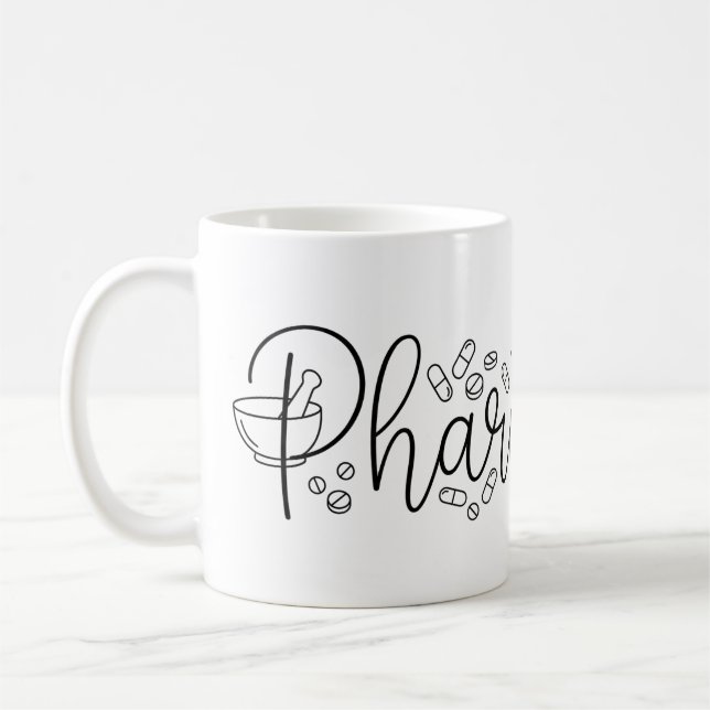 Caneca De Café Artistic Pharmacist Typography Mug (Esquerda)