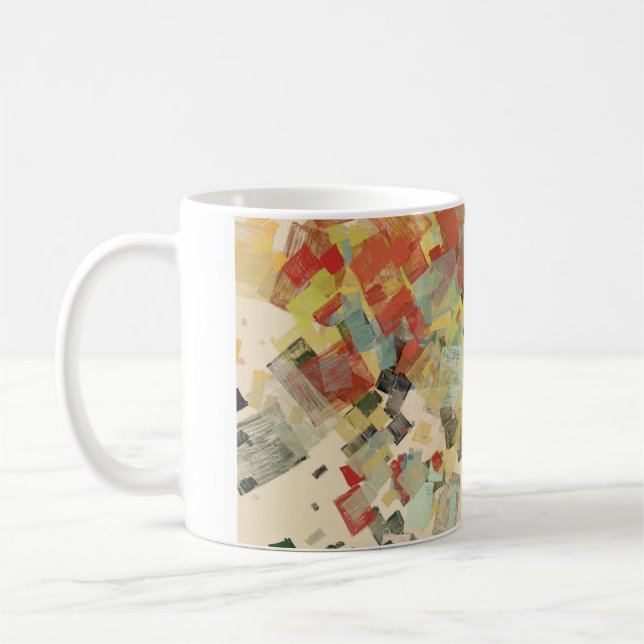 Caneca De Café Artistic sketch material. Abstract geometric patte (Esquerda)