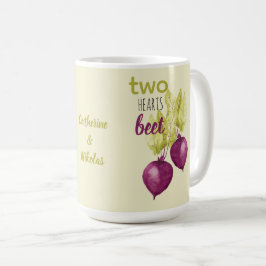 Caneca de café artística vegana de raiz de beterra