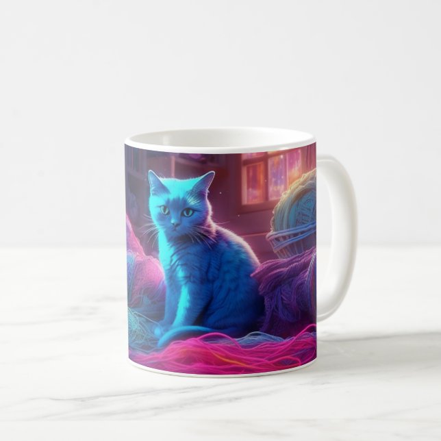 Caneca De Café Artsy Cat (Frente Esquerda)