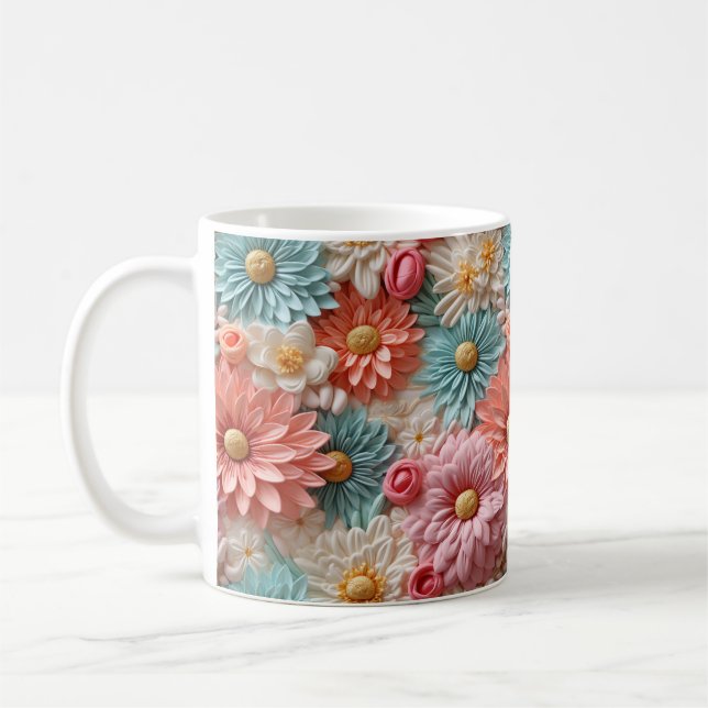 Caneca De Café Artsy Flowers (Esquerda)