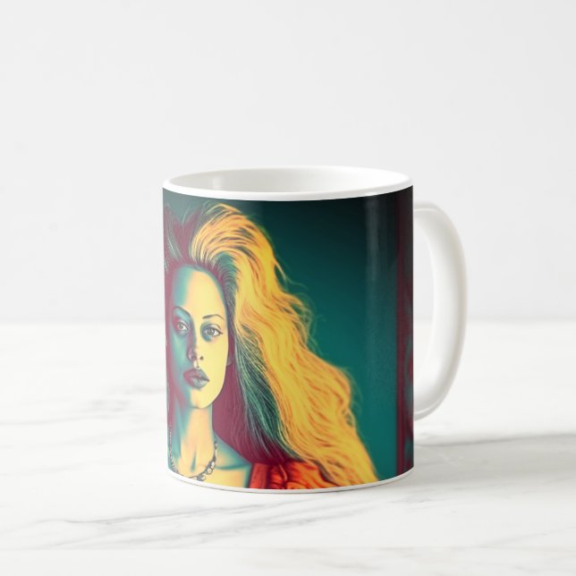 Caneca De Café Artsy Lady (Frente Esquerda)