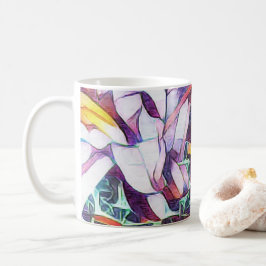 Caneca De Café Artsy Purple Flower Mug