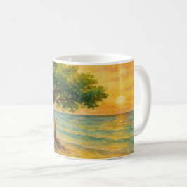 Caneca De Café Aruba Eagle Beach Divi Tree Golden Hour