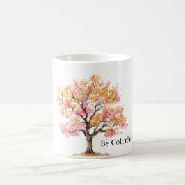 Caneca De Café Árvore Amarela Rosa