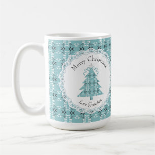 Caneca De Café Árvore Azul de Ovo de Robin Botânica Real Festiva 