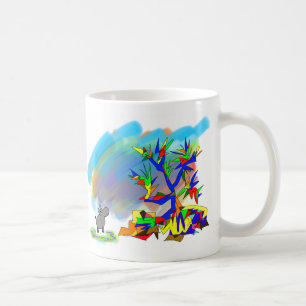Caneca De Café árvore colorida