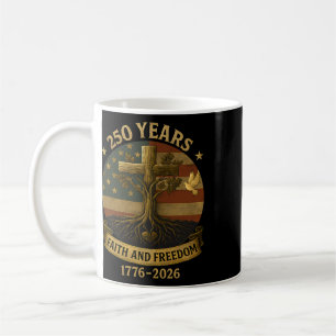 Caneca De Café Árvore da Cruz da Bandeira 250 Anos Fé e Liberdade