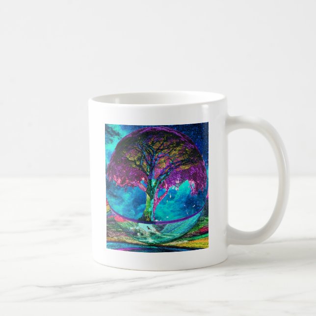 Caneca De Café Árvore da meditação da vida (Direita)