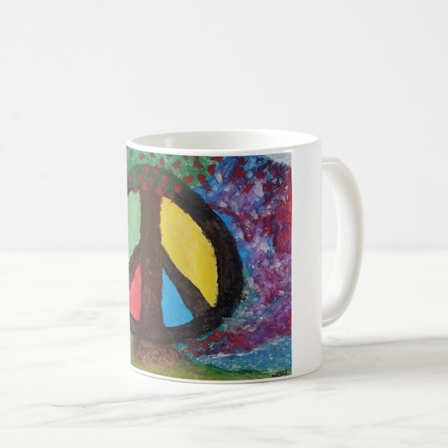 Caneca de Café Árvore da Paz (Frente Esquerda)