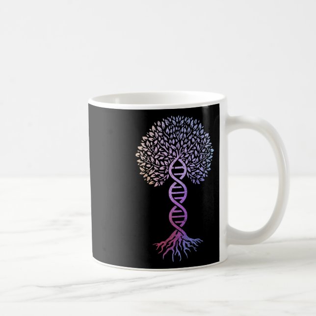 Caneca De Café Árvore da Vida Dna Science Genetics Earth Day (Direita)