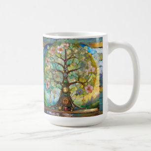 Caneca De Café Árvore Da Vida Em Flor Dos 7 Chakras