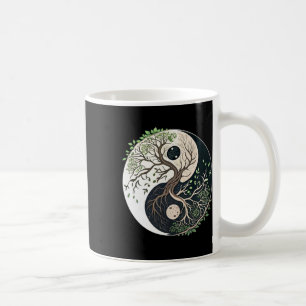 Caneca De Café Árvore Da Vida Yin Yang Yoga Nature Lance Arte