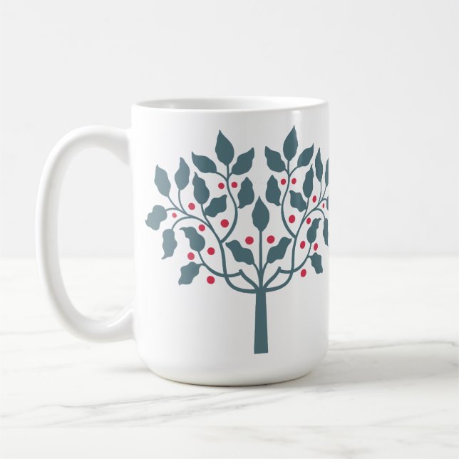 Caneca De Café árvore de azevinho (Esquerda)
