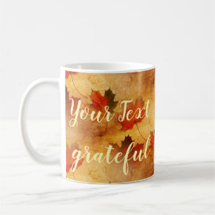 Caneca De Café Árvore de bordo vermelho do outono personalizada
