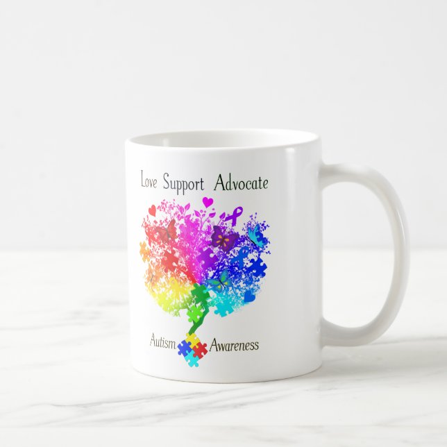Caneca De Café Árvore de Espectro Autismo (Direita)
