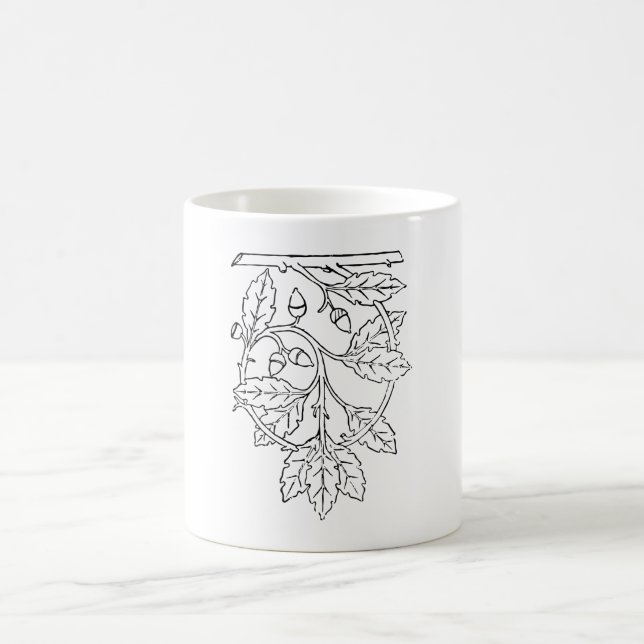 Caneca De Café árvore de folha de bolota (Centro)