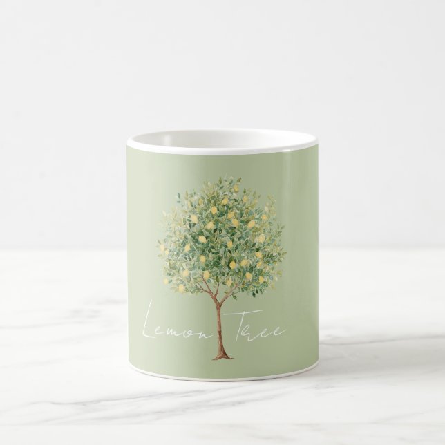 Caneca De Café Árvore de Limão Amarelo Verde (Centro)