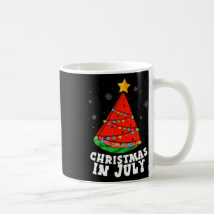 Caneca De Café Árvore de Melancia Natal Em Julho Férias de Verão 