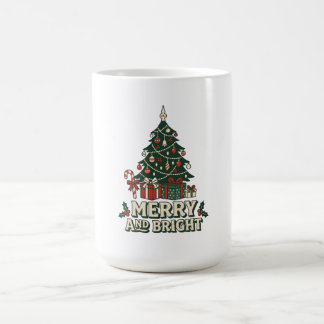 Caneca De Café Árvore de Natal Alegre e Brilhante