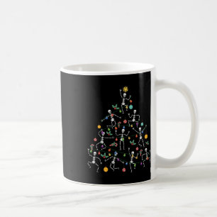 Caneca De Café Árvore de Natal Alegre Esqueleto Dançante Hallowee