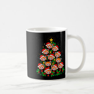 Caneca De Café Árvore de Natal Animal Chapéu do Papai Noel Panda