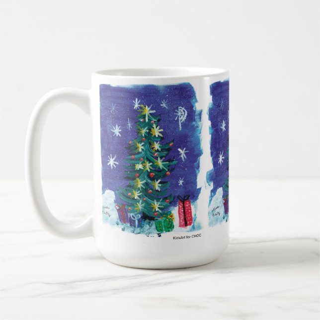 Caneca De Café Árvore de Natal - Arte infantil para COC (Esquerda)