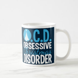 Caneca De Café Árvore de Natal azul bonita engraçada