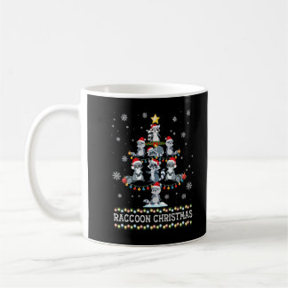 Caneca De Café Árvore de Natal Bonita Raccoon Pajama Corresponden