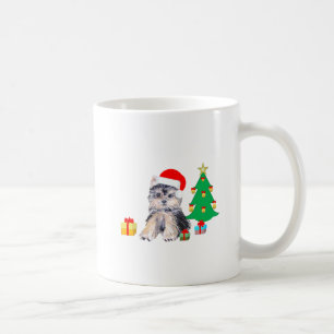 Caneca De Café Árvore de Natal, cachorro Yorkshire e presentes