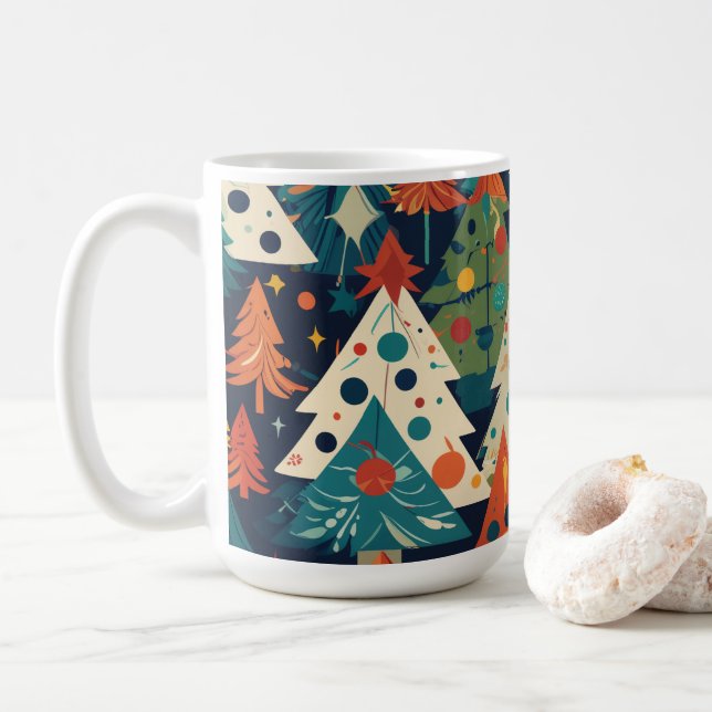 Caneca De Café Árvore de Natal Caprichosa (Com Donut)
