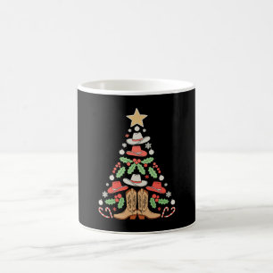 Caneca De Café Árvore de Natal Caubói de Natal Botas Dançantes Oe