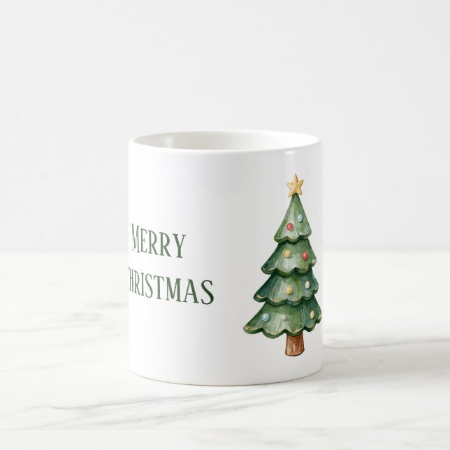 Caneca De Café Árvore de Natal com Estrela e Enfeites (Centro)