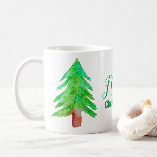 Caneca De Café Árvore de Natal - cores modernas fundas