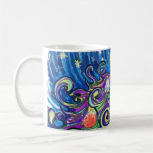 Caneca De Café Árvore de Natal Cósmica