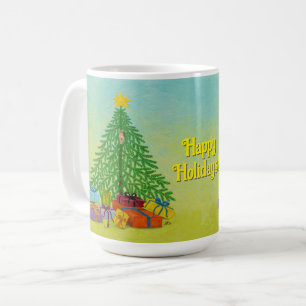 Caneca De Café Árvore de Natal de Fim de Ano