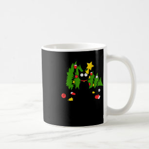 Caneca De Café Árvore de Natal de Gato Negro Engraçado Merry Xmas