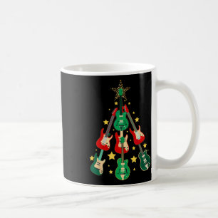 Caneca De Café Árvore de Natal de Guitarra Legal Amantes de Guita