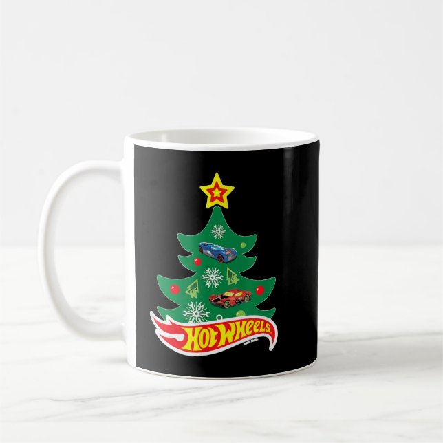 Caneca De Café Árvore de Natal de Rodas Quentes (Esquerda)