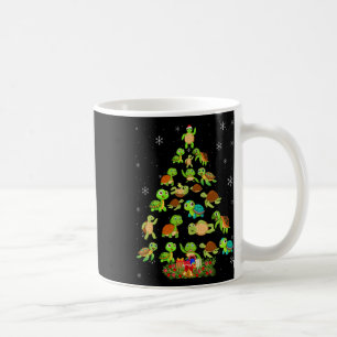Caneca De Café Árvore de Natal de Tartaruga Marinha Correspondent